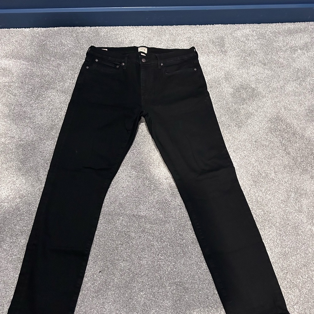 J. Crew Men's Dark Black Skinny Jeans